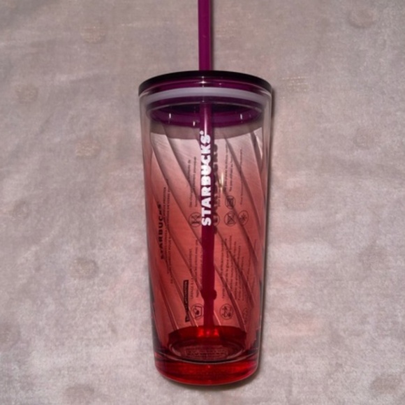 Starbucks Pink/Purple Ombré Swirl Glass - Picture 1 of 3